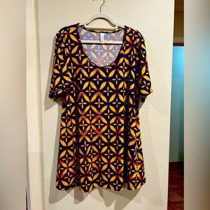 Lula Roe multi colored tunic. Size 2x. Excellent condition.